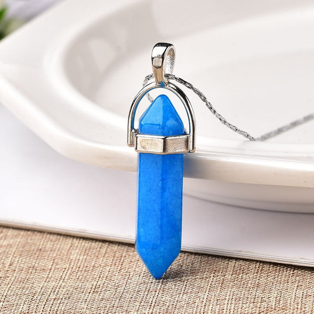 1PC Natural Crystal Point Pendant