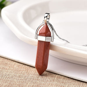 1PC Natural Crystal Point Pendant