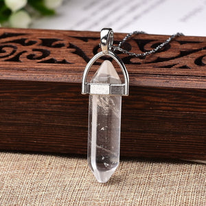 1PC Natural Crystal Point Pendant