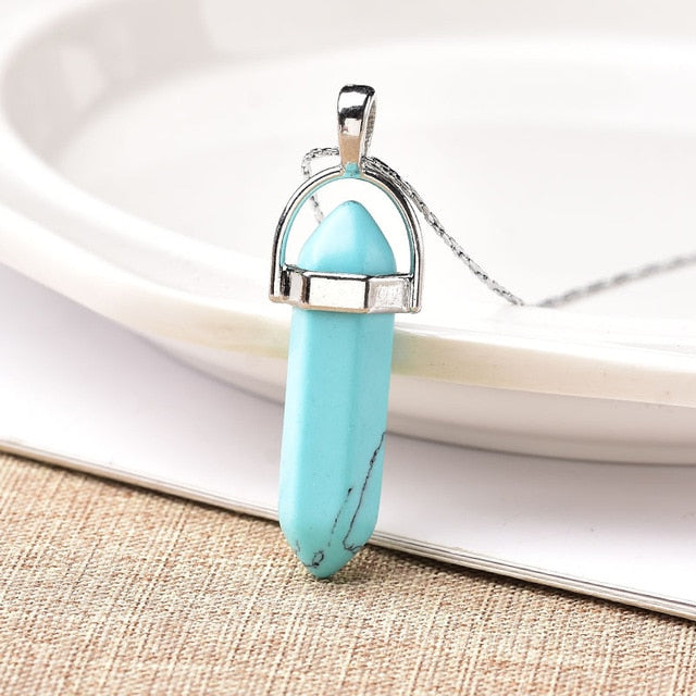 1PC Natural Crystal Point Pendant