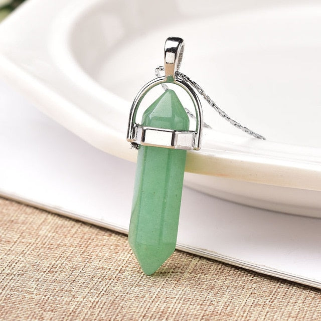 1PC Natural Crystal Point Pendant