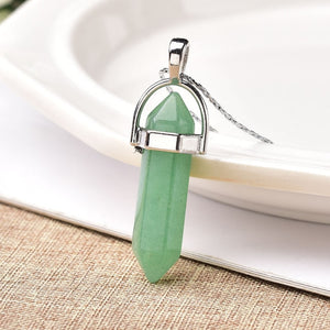 1PC Natural Crystal Point Pendant