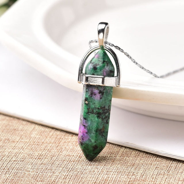 1PC Natural Crystal Point Pendant