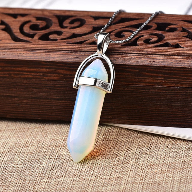 1PC Natural Crystal Point Pendant