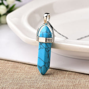 1PC Natural Crystal Point Pendant