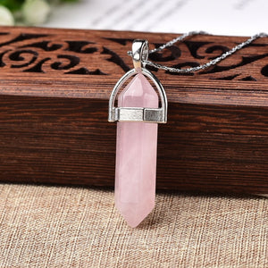 1PC Natural Crystal Point Pendant