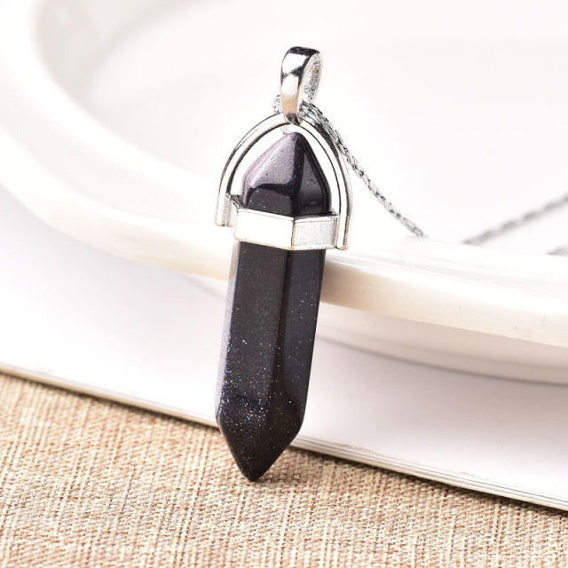 1PC Natural Crystal Point Pendant