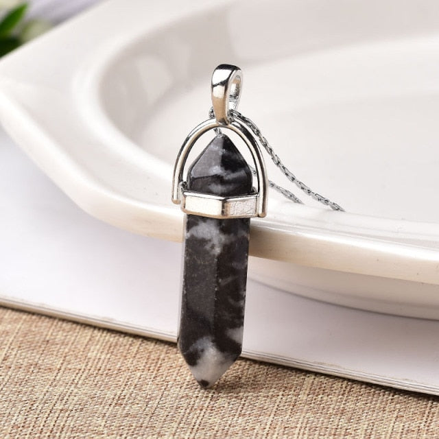 1PC Natural Crystal Point Pendant