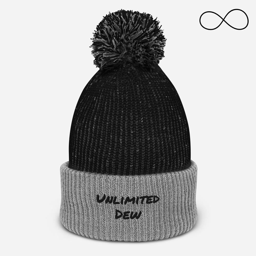 u d Letters Pom-Pom Beanie